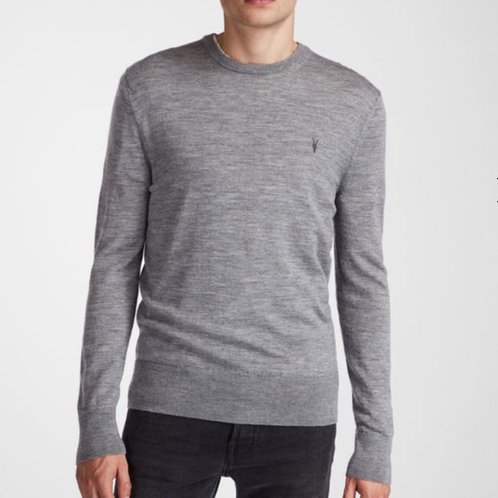 All Saints Gray Mode merino sweater